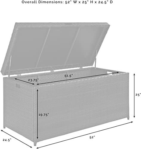 Crosley Furniture Palm Harbor Outdoor Storage Box