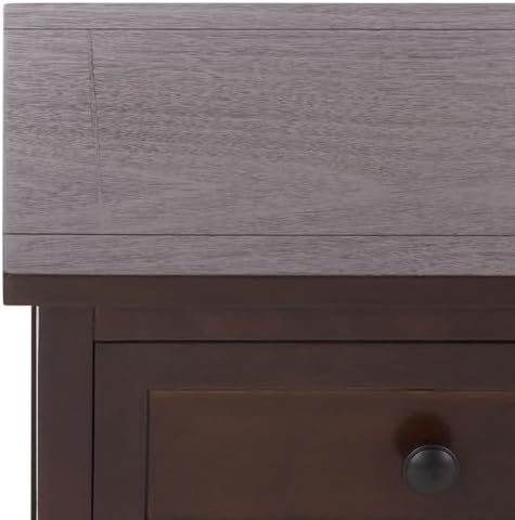 SAFAVIEH Home Collection – Damien Dark Chocolate 6-Drawer Storage Bench, Mixed-Material Cottage Design, Fully Assembled (AMH5701F)