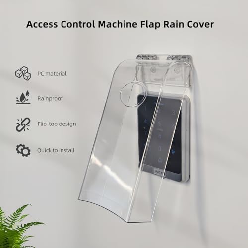 Plastic Flip Lock outdoor weatherproof keypad cover,Door Access Control Rain Cover，Doorbell protector(Transparent)