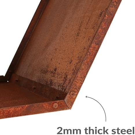 Sunnydaze Steel Outdoor Firewood Rack, 30” W, Hexagon, Bronze