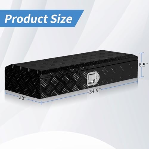34.5 Inch Aluminum Truck Bed Tool Box with Lock
