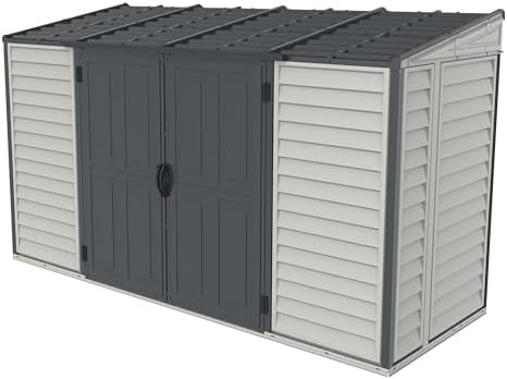 Duramax SideMate Plus Pro 10x4 Vinyl Outdoor Storage Shed with Double Doors