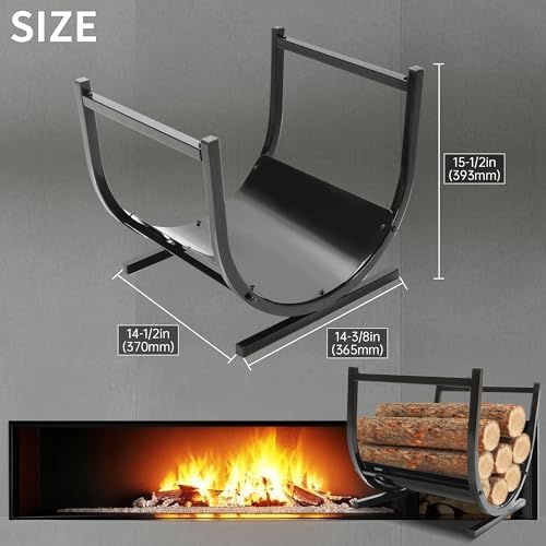 Kojem 17" Small Indoor Outdoor Firewood Rack Heavy Duty Firewood Storage