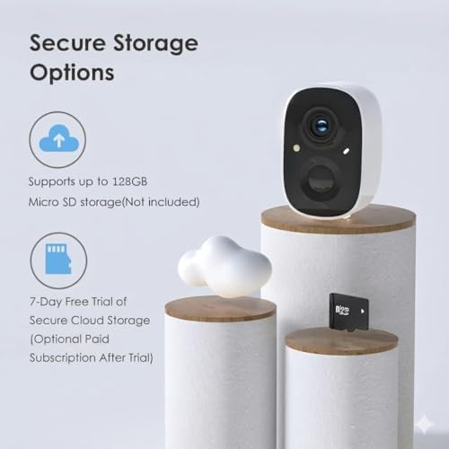 gmk 4 pack cameras system, security cameras wireless, front angle view