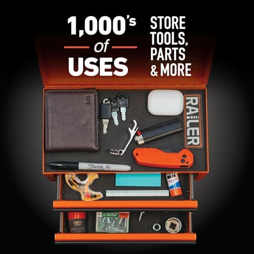 Mini Metal Tool Box Organizer Small Steel Drawer Storage Workshop Chest