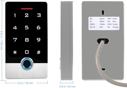 Wireless WiFi TUYA Access Control System, Fingerprint Password ID Keypad