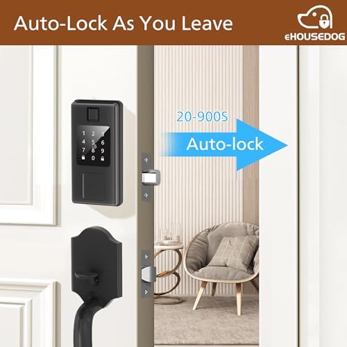 Smart Door Lock, Fingerprint Keyless Entry Deadbolt Lock with Keypad