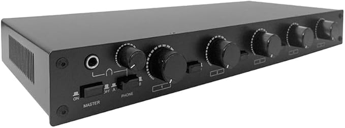 AllAboutAdapters Professional 5-Zone Stereo Speaker Distribution Controller