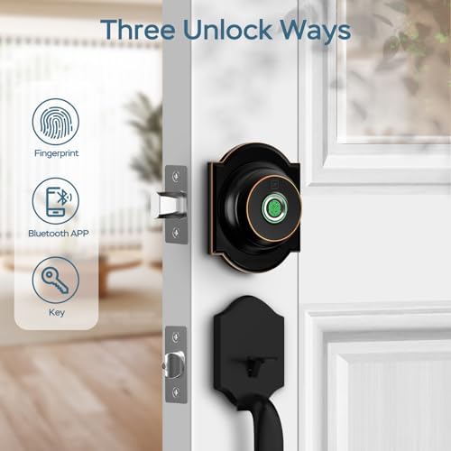 GeekTale Fingerprint Deadbolt with App, Smart Deadbolt Lock