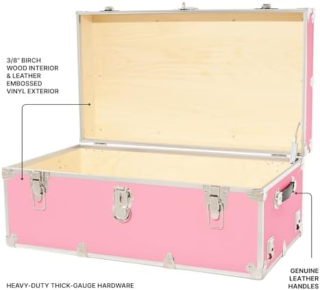 Rhino Classic XL Trunk for Camp and Dorm, Footlocker Storage Chest, Bench