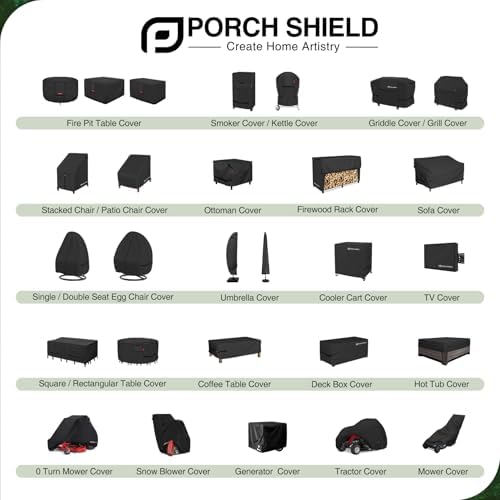 Porch Shield Patio Deck Box Storage Cover 46 x 24 x 24 inch, Black