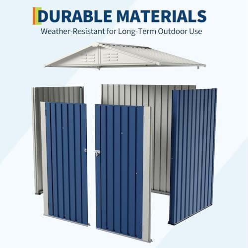 Garvee 6x4 FT Storage Shed – 130 Cu Ft, Sloped Roof, Weatherproof