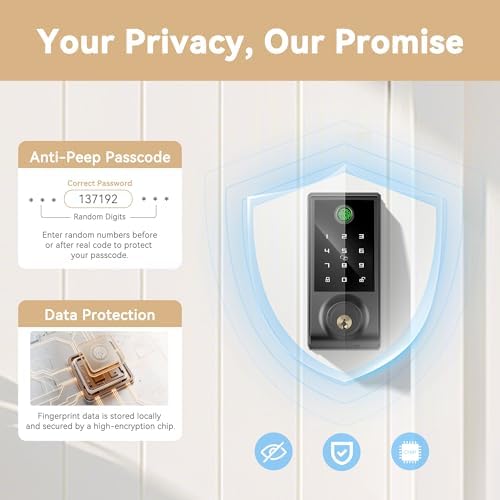 IRONZON 391YS 5-in-1 Keyless Entry Door Lock Smart Deadbolt with Handle