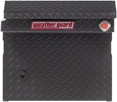 Weather Guard Saddle Truck Tool Box Aluminum Full Low Profile Textured Matte Black 10.2 Cu Ft