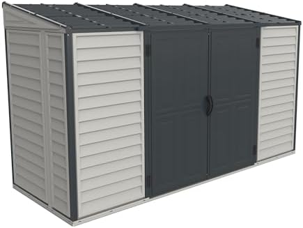 Duramax SideMate Plus Pro 10x4 Vinyl Outdoor Storage Shed with Double Doors