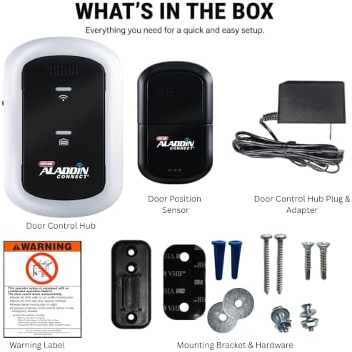 Genie Aladdin Connect Smart Garage Door Controller, Single Door Kit ALKT2-R