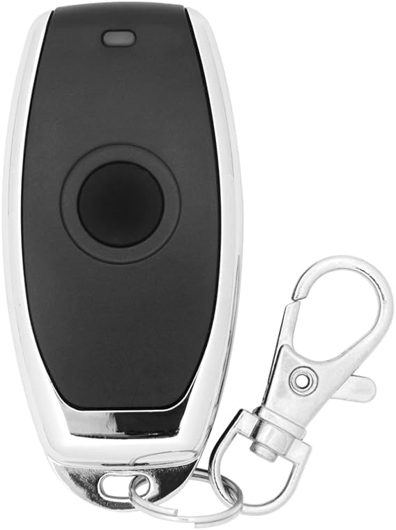 qiachip black 1-button 433mhz remote transmitter 10-pack, close-up detail