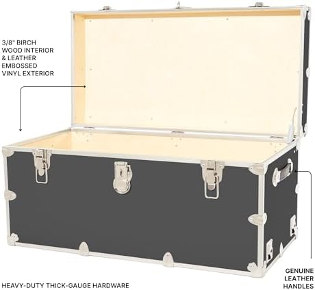 Rhino Classic XXL Storage Trunk with Wheels, Dorm Chest, Bench Coffee Table