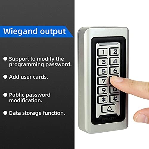 Retekess T-AC03 Security Access Control Keypad,RFID Keypad,Door Access Control,Stand-Alone Keypad,2000 Users,Wiegand 26-bit,Support Proximity RFID Card (Pack of 2)