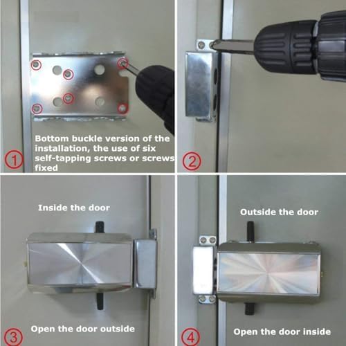 Remote Control Electronic Intelligent Door Lock, Smart Wireless Anti-Theft Home Security Keyless Deadbolt Access Control System with 4 Remote Control