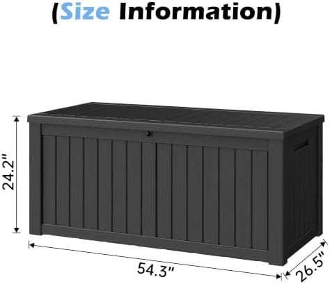 Outdoor Storage Box Waterproof, 155 Gallon Deck Box For Patio Storage