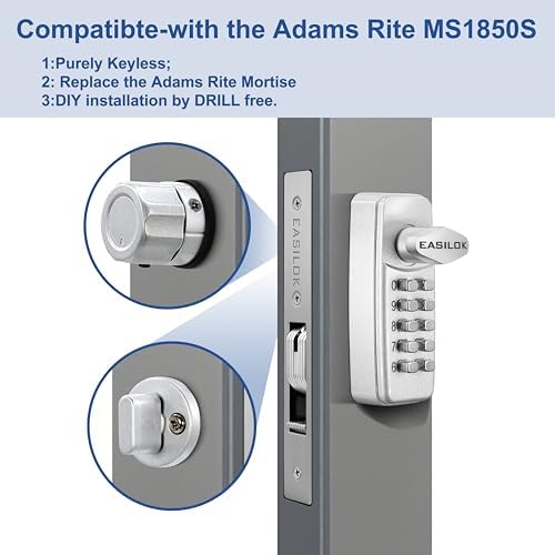 Keyless Keypad Storefront Door Lock Mechanical Commercial Lock