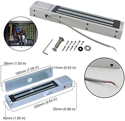 MENGQI-CONTROL Water Proof Metal Keypad Reader 4 Doors Access Control Kit Outdoor Install Magnetic Lock 110V Power Box RFID Cards/Key Fob(Phone APP remotely Open Door)