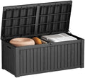 180 Gallon Outdoor Storage Box Waterproof Lockable,Black