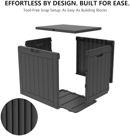 Outdoor Storage Box, 35 Gallon Waterproof Deck Box [Upgraded 3.0]