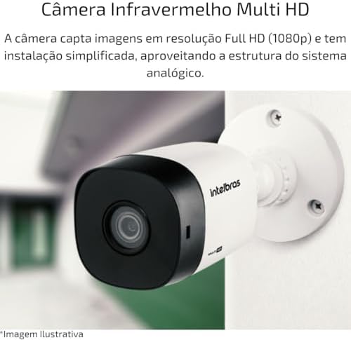 intelbras bullet vhd 1230b g7 full hd camera, close-up detail