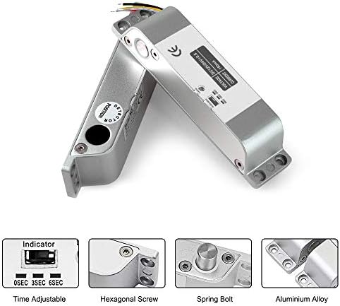 Electric Drop Bolt Lock DC 12V Fail Safe NC Mode Electronic Door Lock