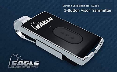 eagle chrome series 1 button visor remote/transmitter eg642 showing dimensions