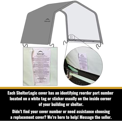 Replacement Cover Kit AutoShelter 10 x 20 ft. for Model 62680, 32680, Tan, 7.5oz, Cover Only, Frame Not Included