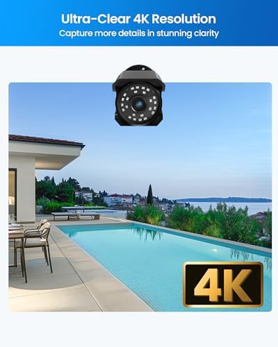 zosi 4k 8mp add-on audio poe camera, cctv shown in use