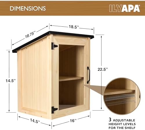 Ilyapa Library Box Outdoor - 16x14x22, Little Outdoor Book Library