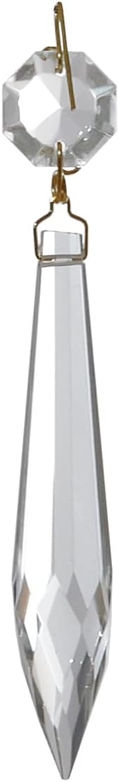 B&P Lamp® 3" (76Mm) Prism, U-Drop, Cry, Antique Brass Pin