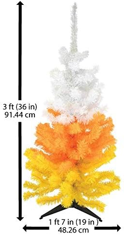 Tree Buddees White Orange and Yellow Candy Corn Halloween Tree (3 Foot)