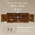 DINZI LVJ Shoe Storage Bench with Cushion, Door, Rustic Brown 39.4"LX17.7"H