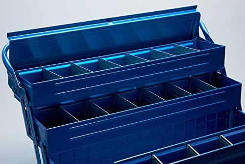 TRUSCO GT-470-B 3-Tier Tool Box, 18.6 x 8.7 x 13.4 inches (472 x 220 x 343 cm), Blue