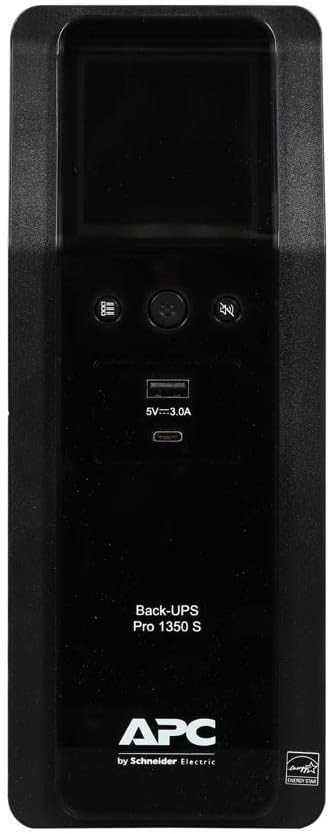 APC Sinewave UPS Back-UPS Pro, 1350VA Battery Backup & Surge Protector