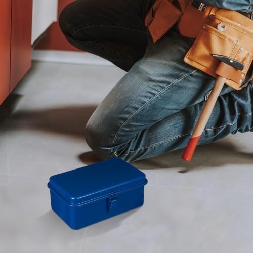 DOITOOL Metal Tool Boxes, 2 Pcs Portable Mini Storage Cases with Latches