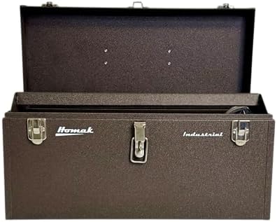 Homak 20-Inch Industrial Steel Toolbox, Brown Wrinkle Powder Coat, BW00200200