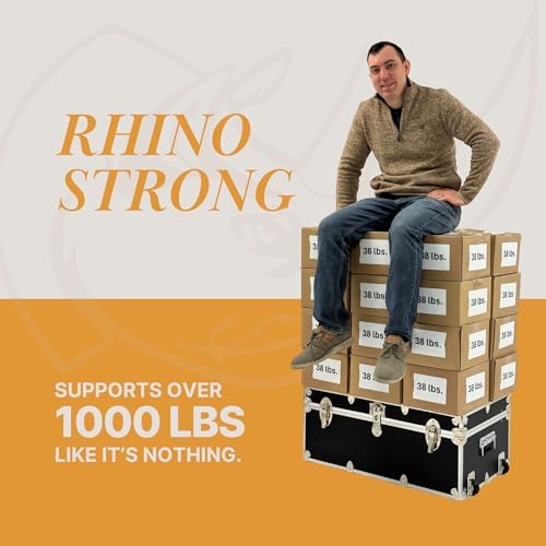 Rhino Small Essential Trunk with Wheels, Camp Footlocker, Dorm Storage