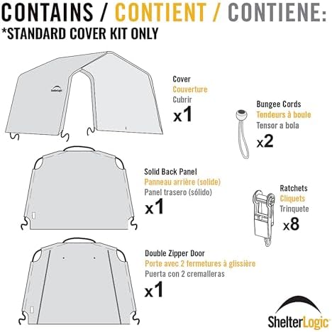 Replacement Cover Kit AutoShelter 10 x 20 ft. for Model 62680, 32680, Tan, 7.5oz, Cover Only, Frame Not Included