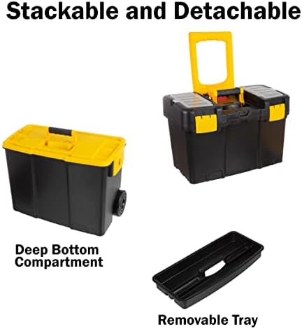 Stalwart Portable Tool Box with Wheels