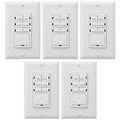 Enerlites Bathroom Timer Countdown Switch, HET06A-R | In-Wall Electrical Timer (5 Pack)