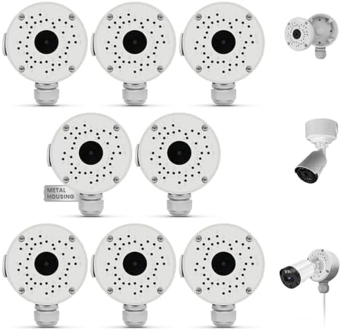universal security camera junction box, ip66 metal cable shown in use