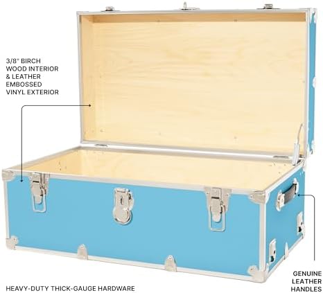 Rhino Classic Camp & College Trunk with Wheels, Footlocker, Dorm Storage