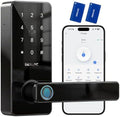 DESLOC Smart Handle Lock with Keypad, Fingerprint Knob for Front Door