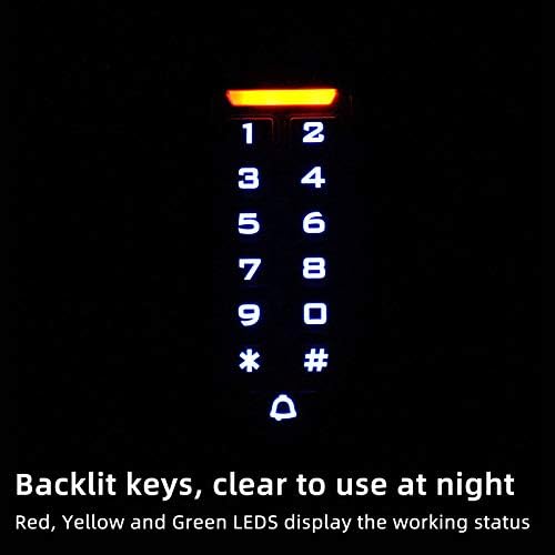 Retekess T-AC03 Security Access Control Keypad,RFID Keypad,Door Access Control,Stand-Alone Keypad,2000 Users,Wiegand 26-bit,Support Proximity RFID Card (Pack of 2)